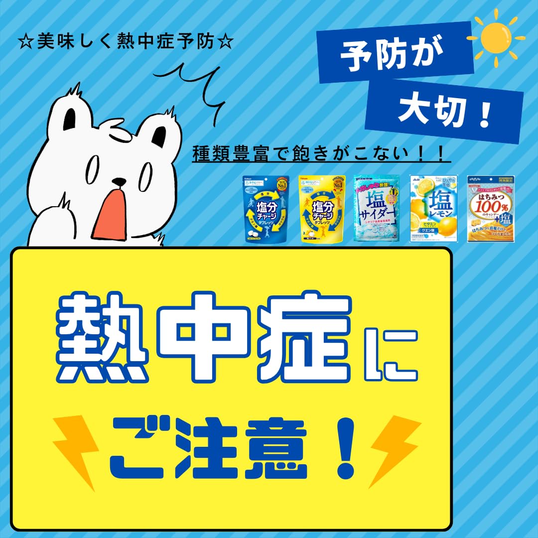 Amazon | 【熱中症対策 6種タブレットアソート】塩カバヤ 塩分チャージ
